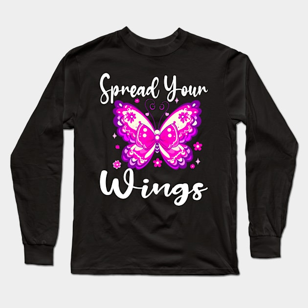 Girly Butterfly Long Sleeve T-Shirt by Outrageous Flavors